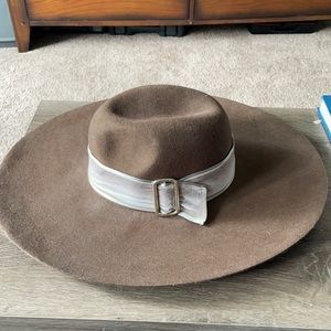 Henri Bendel Wide Brimmed Brown Hat